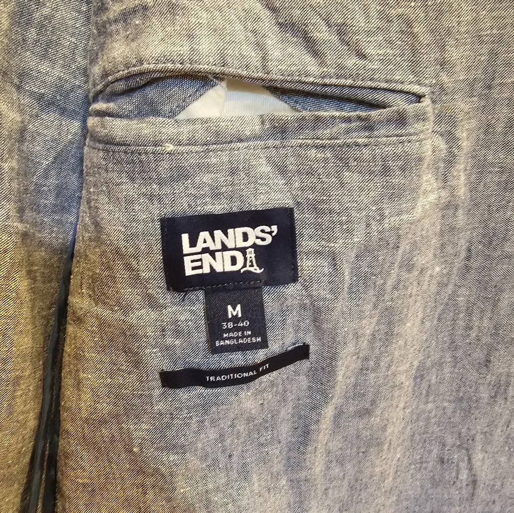 NWOT Lands' End Men's Linen Blazer - Picture 6 of 6